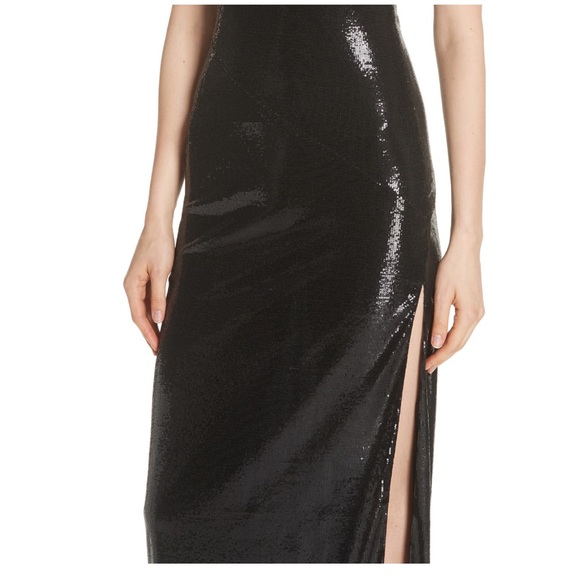 Galvan Sequin Mock Neck Gown - Picture 4 of 6